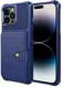 Apple iPhone 14 Pro TPU Back Cover met Kunstleren Wallet Blauw afbeelding 2