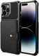 Apple iPhone 14 Pro TPU Back Cover met Kunstleren Wallet Zwart afbeelding 2