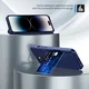 Apple iPhone 14 Pro Max TPU Back Cover met Kunstleren Wallet Blauw afbeelding 6