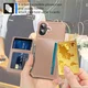 Apple iPhone 16 TPU Back Cover met Kunstleren Wallet Roze afbeelding 4