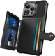 Apple iPhone 16 Plus TPU Back Cover met Kunstleren Wallet Zwart afbeelding 2