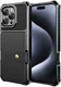 Apple iPhone 16 Pro TPU Back Cover met Kunstleren Wallet Zwart afbeelding 8