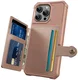 Apple iPhone 16 Pro Max TPU Back Cover met Kunstleren Wallet Roze afbeelding 2