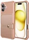 Apple iPhone 17 TPU Back Cover met Kunstleren Wallet Roze afbeelding 9