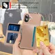 Apple iPhone 17 TPU Back Cover met Kunstleren Wallet Roze afbeelding 6