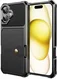 Apple iPhone 17 TPU Back Cover met Kunstleren Wallet Zwart afbeelding 9