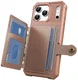 Apple iPhone 17 Pro TPU Back Cover met Kunstleren Wallet Roze afbeelding 9