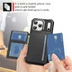 Apple iPhone 17 Pro TPU Back Cover met Kunstleren Wallet Zwart afbeelding 6