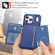 Apple iPhone 17 Pro Max TPU Back Cover met Kunstleren Wallet Blauw afbeelding 4