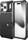 Apple iPhone 17 Pro Max TPU Back Cover met Kunstleren Wallet Zwart afbeelding 9