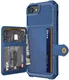 Apple iPhone SE (2020 / 2022) TPU Back Cover met Kunstleren Wallet Blauw afbeelding 4
