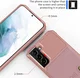 Samsung Galaxy S22 TPU Back Cover met Kunstleren Wallet Roze afbeelding 7