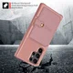Samsung Galaxy S22 Ultra TPU Back Cover met Kunstleren Wallet Roze afbeelding 3