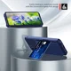 Samsung Galaxy S21 FE TPU Back Cover met Kunstleren Wallet Blauw afbeelding 2