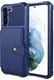 Samsung Galaxy S21 FE TPU Back Cover met Kunstleren Wallet Blauw afbeelding 8
