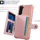 Samsung Galaxy S21 TPU Back Cover met Kunstleren Wallet Roze afbeelding 2