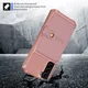 Samsung Galaxy S21 TPU Back Cover met Kunstleren Wallet Roze afbeelding 6