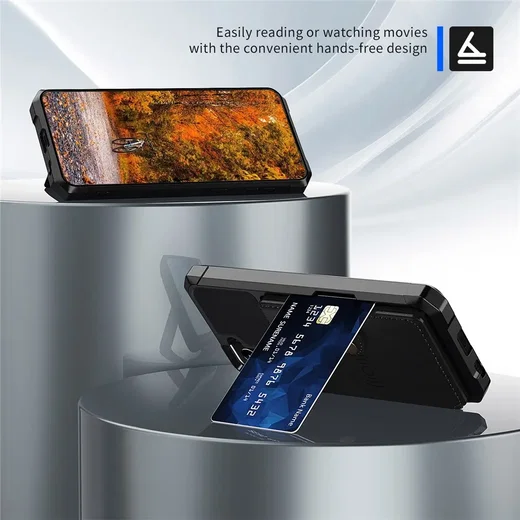 Samsung Galaxy S21 TPU Back Cover met Kunstleren Wallet Zwart afbeelding 3