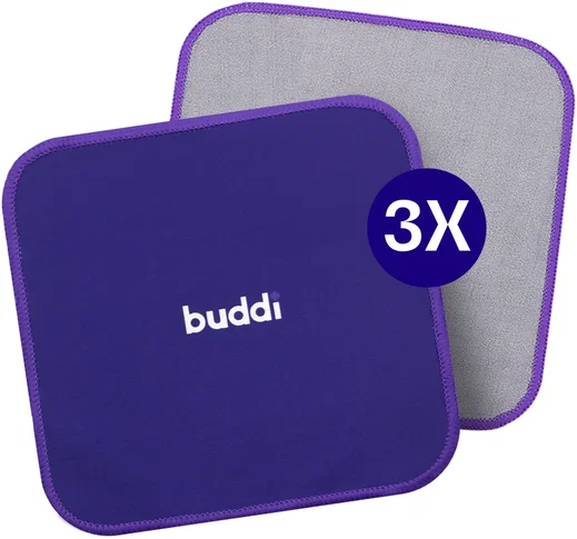 3-Pack Buddi Fresh Schoonmaak Microfiber Doek voor Beeldschermen Paars afbeelding 6