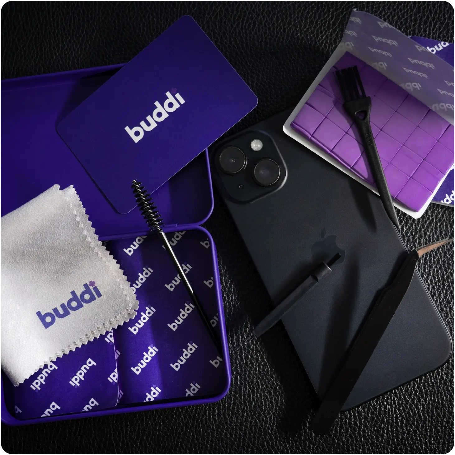 Buddi Fresh Complete Telefoon Schoonmaakset met Spray, Doek en Tools afbeelding 13