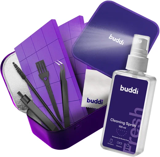 Buddi Fresh Complete Telefoon Schoonmaakset met Spray, Doek en Tools afbeelding 1