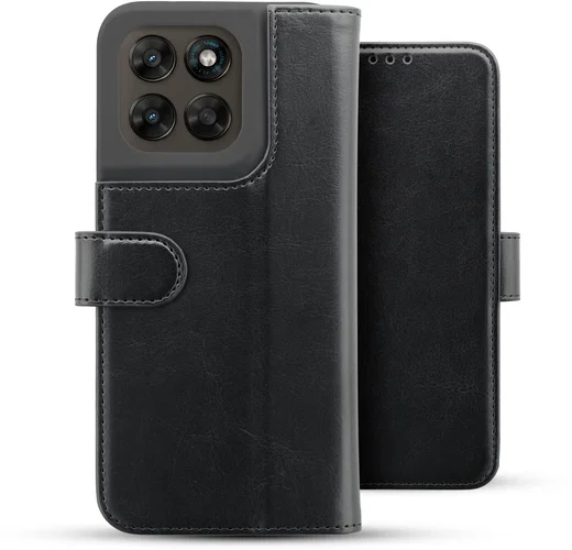 Rosso Element Motorola Moto G87 / G77 / G67 Hoesje Book Case Wallet Zwart afbeelding 2