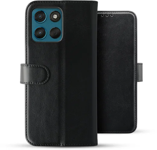 Rosso Element Motorola Moto G57 Power Hoesje Book Case Wallet Zwart afbeelding 2