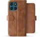 Rosso Element Motorola Moto G57 Power Hoesje Book Case Wallet Bruin afbeelding 2