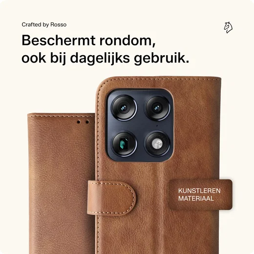 Rosso Element Motorola Signature Hoesje Book Case Wallet Bruin afbeelding 3