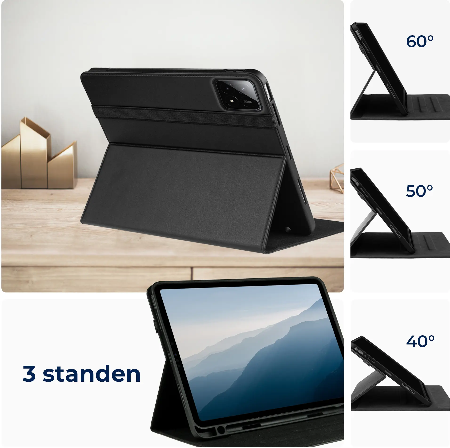Rosso Element Xiaomi Pad 8 Pro Hoes Book Case Zwart afbeelding 6