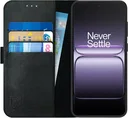 Rosso Deluxe OnePlus Nord 6 Hoesje Echt Leer Book Case Zwart