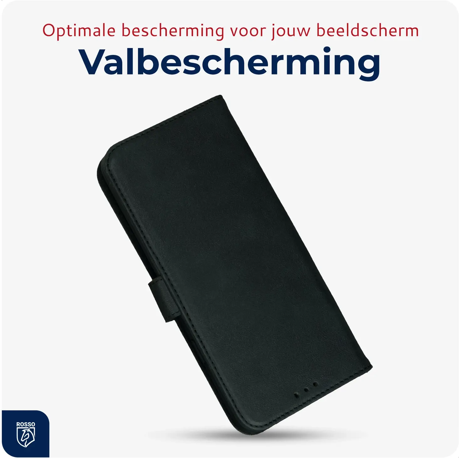 Rosso Deluxe OnePlus Nord 6 Hoesje Echt Leer Book Case Zwart afbeelding 7