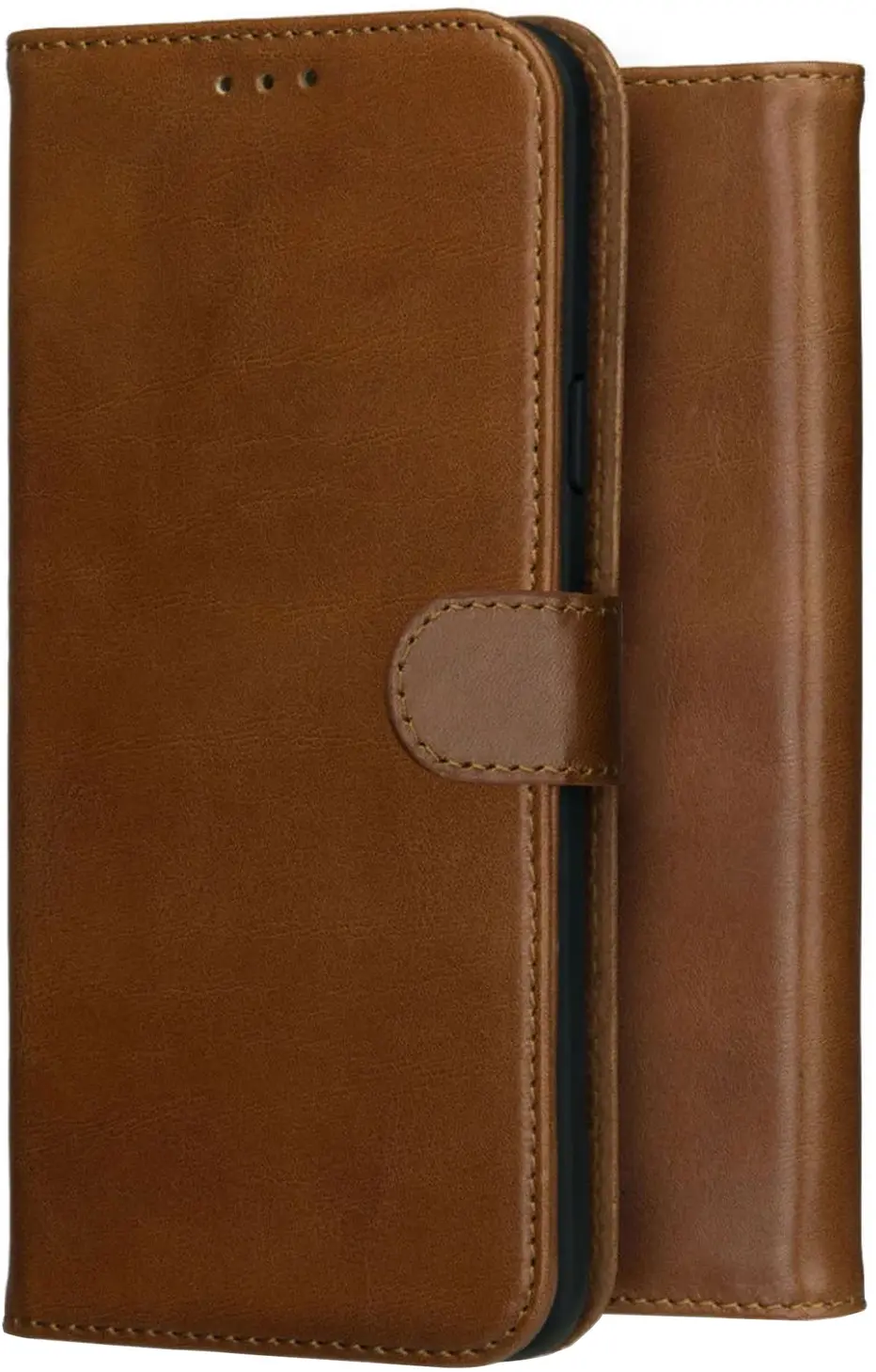 Rosso Deluxe OnePlus Nord 6 Hoesje Echt Leer Book Case Bruin afbeelding 10