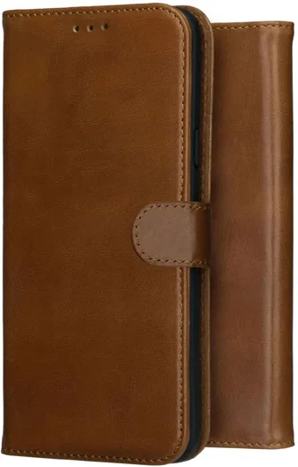 Rosso Deluxe OnePlus Nord 6 Hoesje Echt Leer Book Case Bruin afbeelding 10