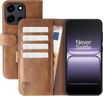 Rosso Element OnePlus Nord 6 Hoesje Book Case Wallet Bruin