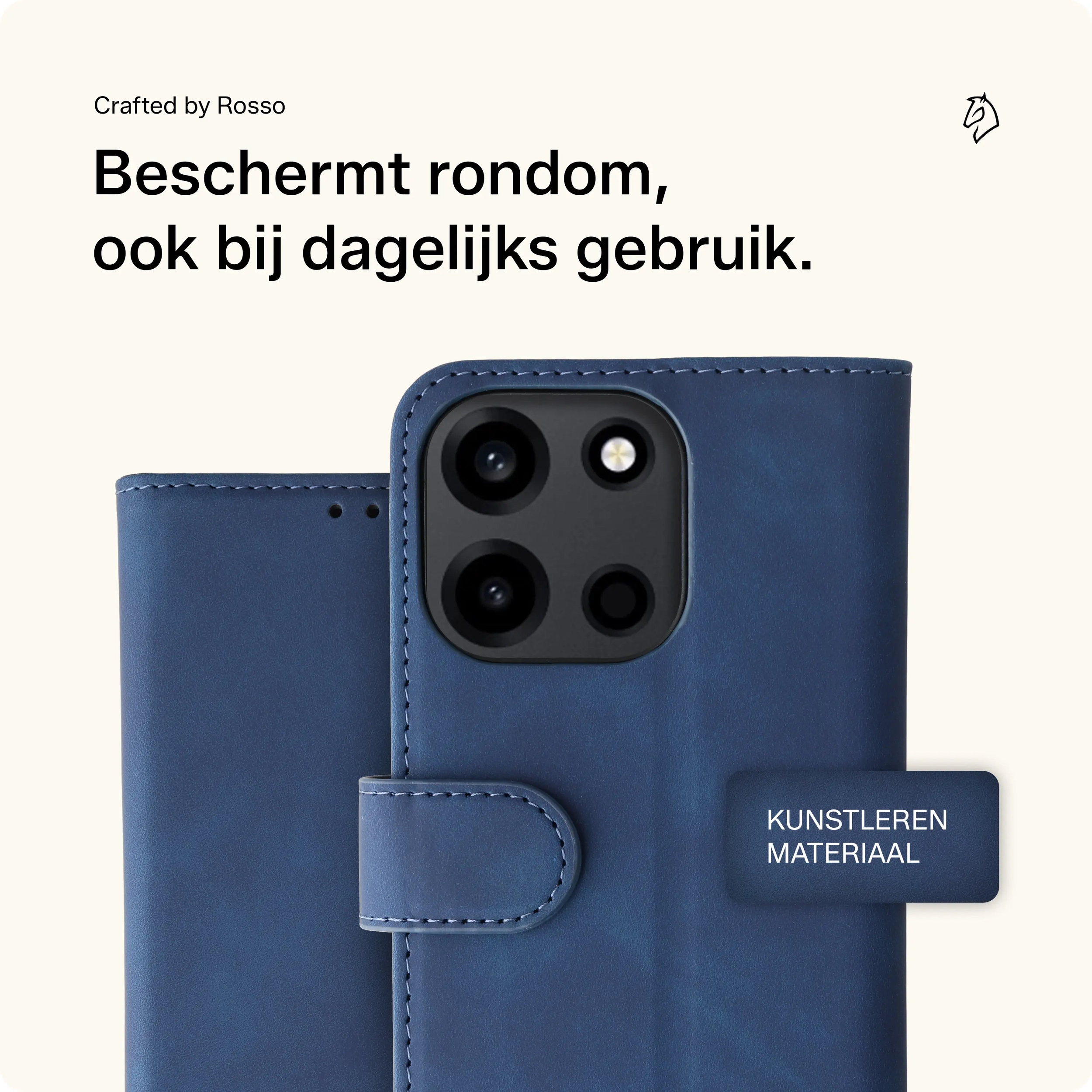Rosso Element OnePlus Nord 6 Hoesje Book Case Wallet Blauw afbeelding 5