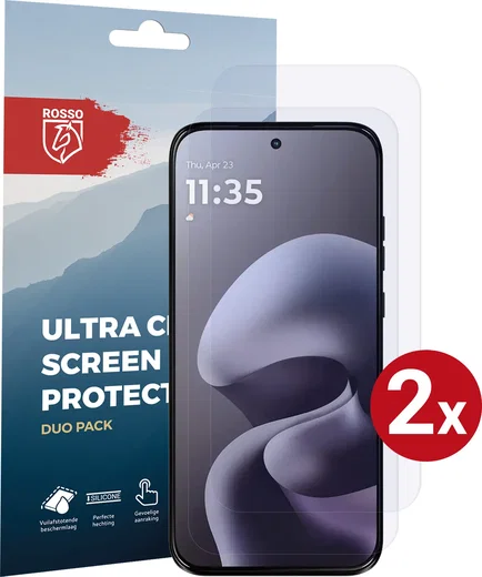 Rosso Motorola Moto G67 Screen Protector Case Friendly Folie Duo Pack afbeelding 1