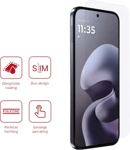 Rosso Motorola Moto G67 Screen Protector Case Friendly Folie Duo Pack afbeelding 2