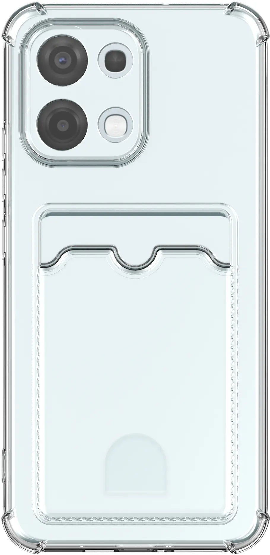 Oppo A6 Pro Hoesje Dun TPU met Pasjeshouder Back Cover Transparant afbeelding 5
