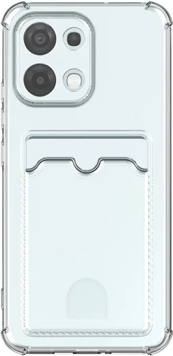 Oppo A6 Pro Hoesje Dun TPU met Pasjeshouder Back Cover Transparant afbeelding 5