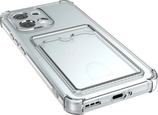 Oppo A6 Pro Hoesje Dun TPU met Pasjeshouder Back Cover Transparant afbeelding 8