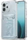 Oppo Reno 14 F Hoesje Dun TPU met Pasjeshouder Back Cover Transparant afbeelding 2