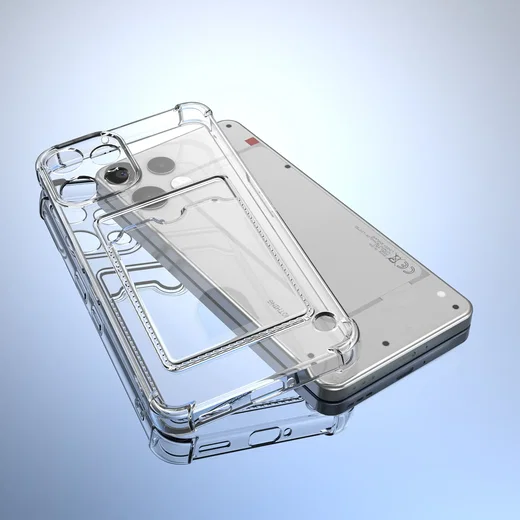 Nothing Phone (3a) Lite Hoesje Dun TPU met Pasjeshouder Back Cover Transparant afbeelding 8