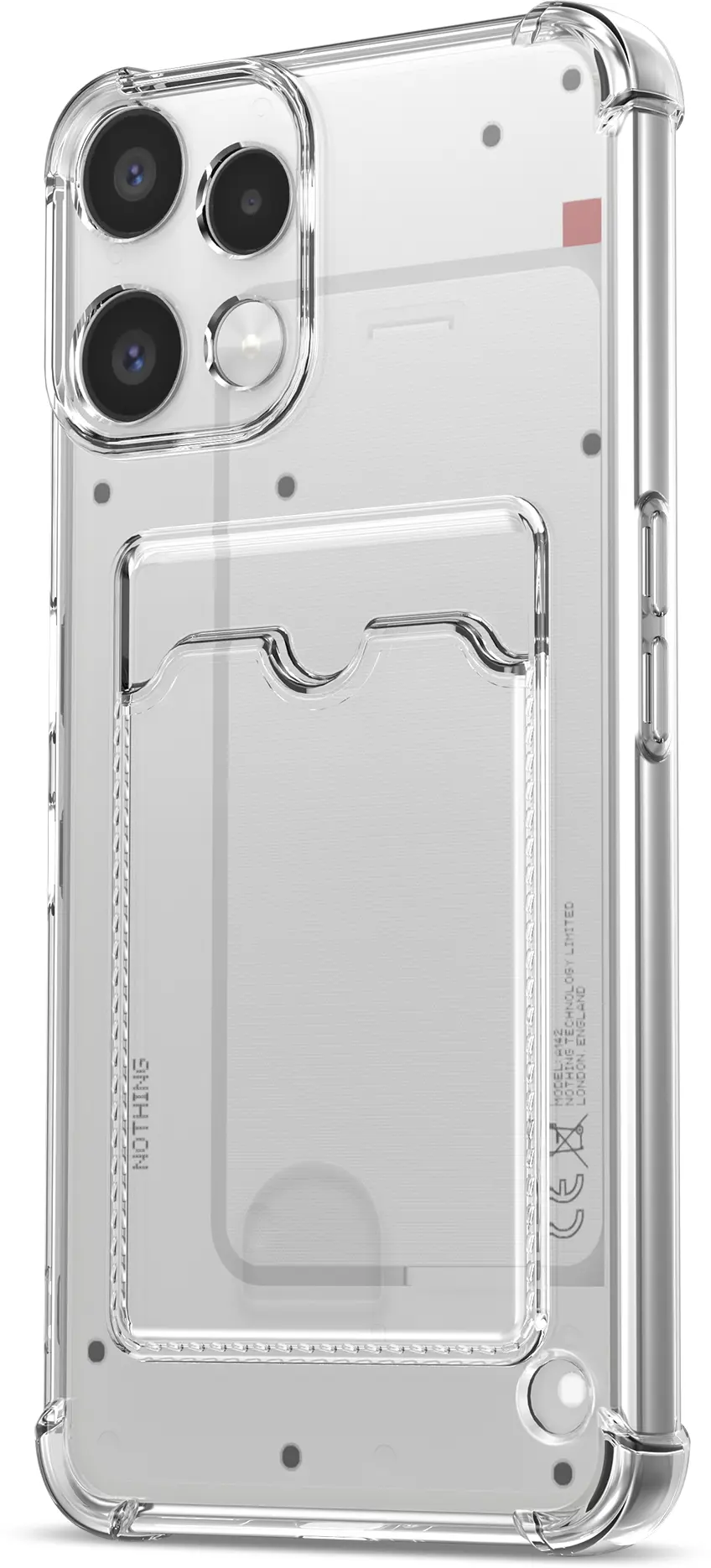 Nothing Phone (3a) Lite Hoesje Dun TPU met Pasjeshouder Back Cover Transparant afbeelding 9