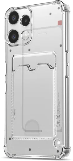 Nothing Phone (3a) Lite Hoesje Dun TPU met Pasjeshouder Back Cover Transparant afbeelding 9