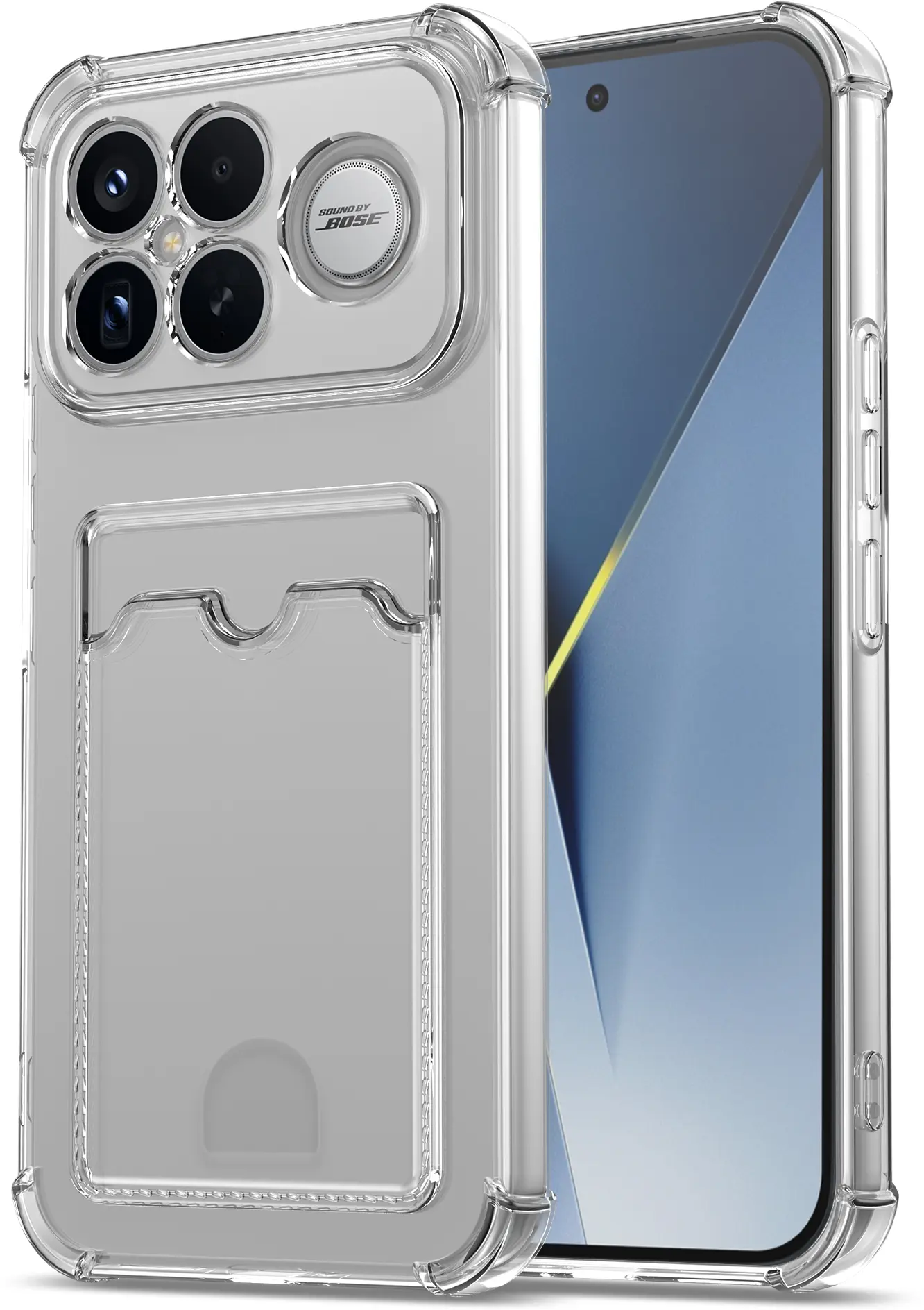 Xiaomi Poco F8 Ultra Hoesje Dun TPU met Pasjeshouder Back Cover Transparant afbeelding 1