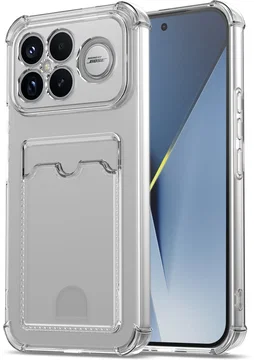 Xiaomi Poco F8 Ultra Hoesje Dun TPU met Pasjeshouder Back Cover Transparant
