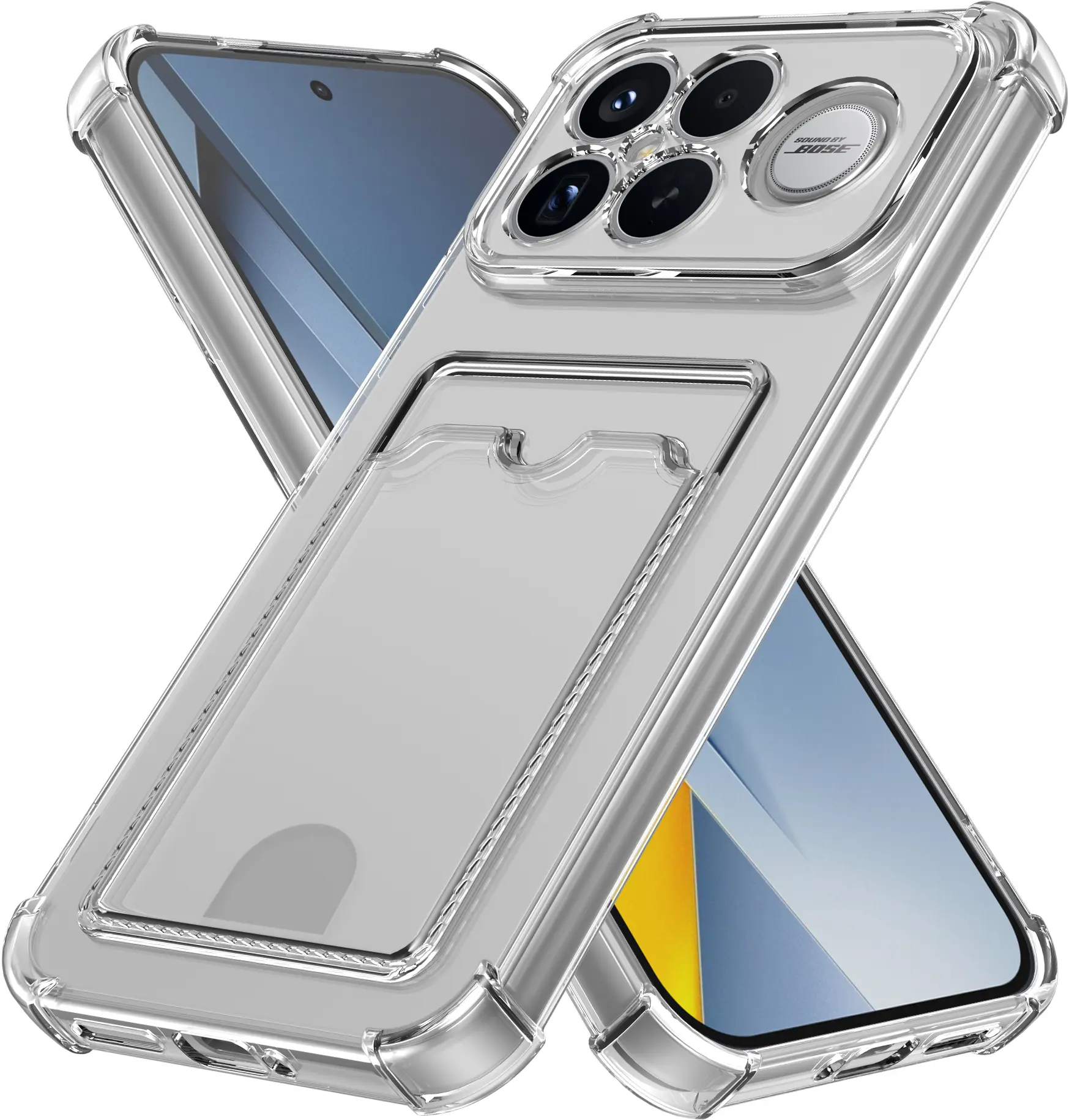 Xiaomi Poco F8 Ultra Hoesje Dun TPU met Pasjeshouder Back Cover Transparant afbeelding 2