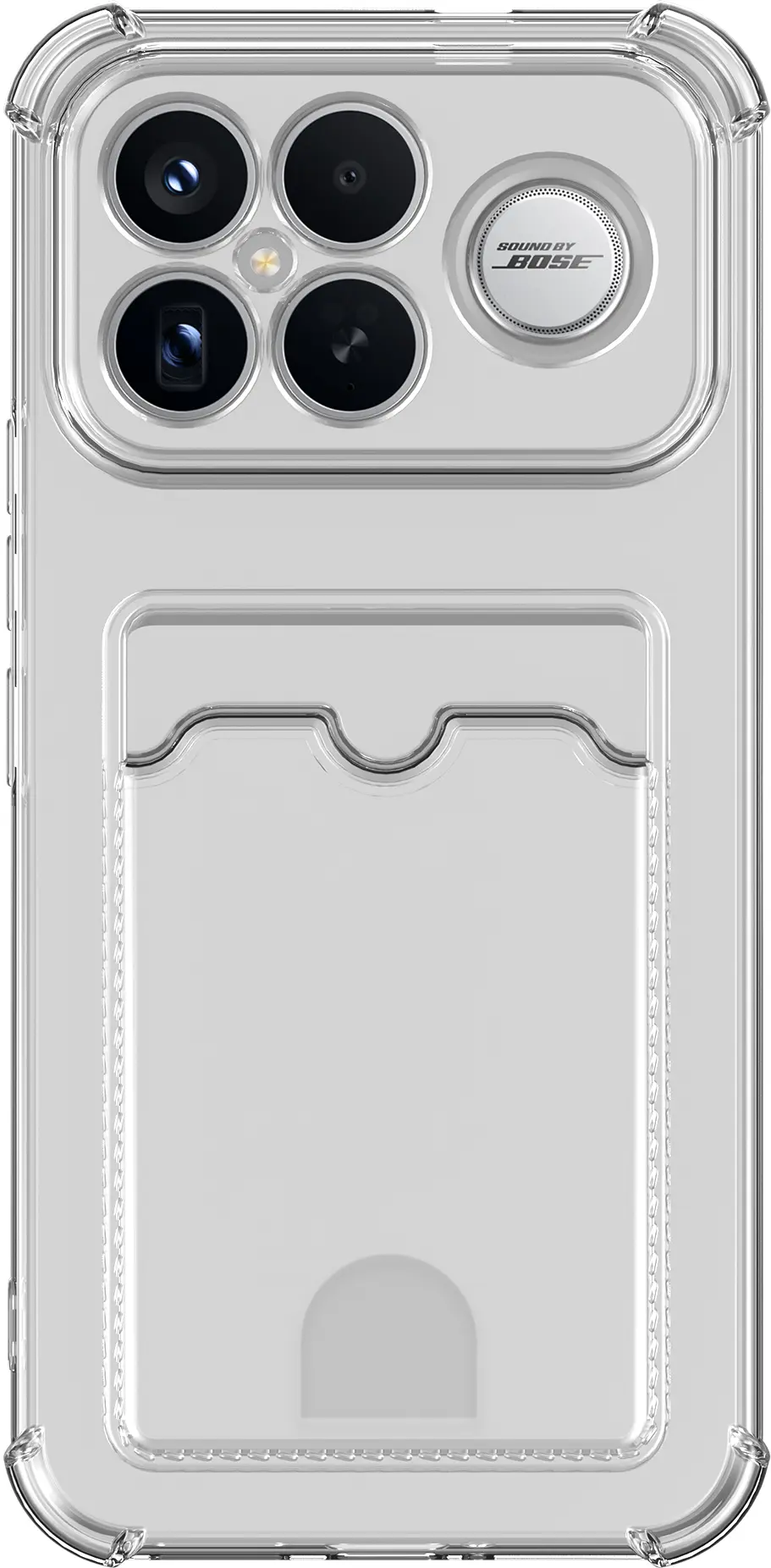 Xiaomi Poco F8 Ultra Hoesje Dun TPU met Pasjeshouder Back Cover Transparant afbeelding 5