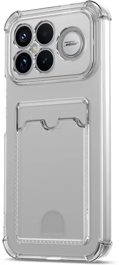 Xiaomi Poco F8 Ultra Hoesje Dun TPU met Pasjeshouder Back Cover Transparant afbeelding 4